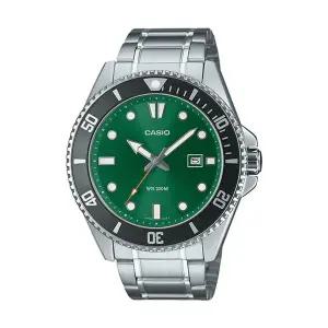 카시오 MDV-107D-3A2 남성 흑새치 아날로그 메탈 손목 시계