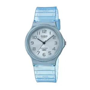 카시오 MQ-24S-2B 공용 투명 아날로그 손목 시계