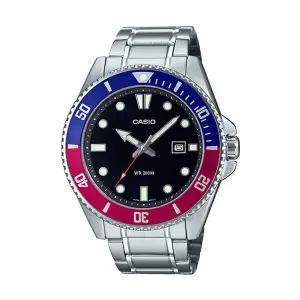 카시오 MDV-107D-1A3 남성 아날로그 메탈 손목 시계