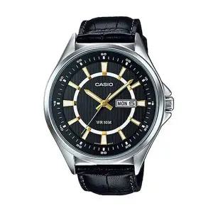 카시오 MTP-E108L-1A 남성 아날로그 가죽 손목 시계