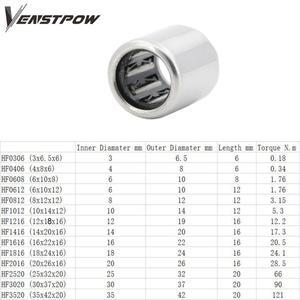 1pc 롤러 베어링 HF0306 HF0608 HF0612 6x10x12mm HF1216 단방향 니들 편도