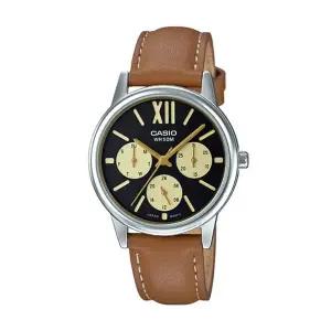 카시오 LTP-E312L-5B 스탠다드 여성 아날로그 가죽 손목 시계