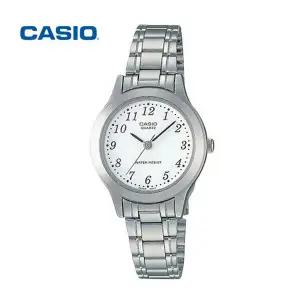 카시오 LTP-1128A-7B 빈티지 여성 아날로그 메탈 손목 시계