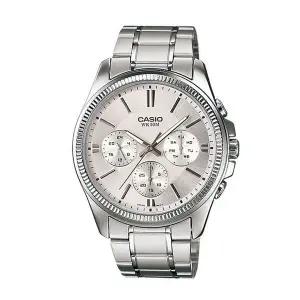 카시오 MTP-1375D-7A 남성 라운드 아날로그 메탈 손목 시계