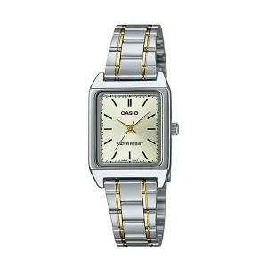 카시오 LTP-V007SG-9E 여성 스퀘어 아날로그 메탈 손목 시계