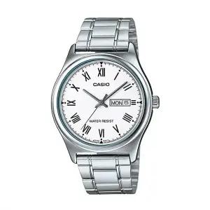 카시오 MTP-V006D-7B 남성 라운드 아날로그 메탈 손목 시계