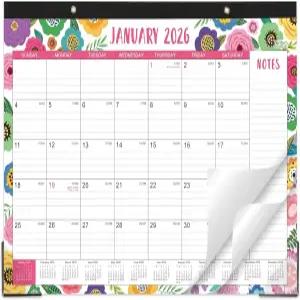 2026 책상 캘린더 - 2026년 1월 12월 대형 17 x 12 달력 12개월 패드 할 일 목록 및 메모 모서리 보호대