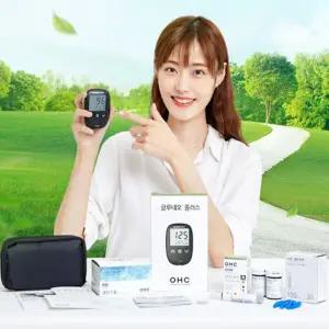 OHC 글루네오 플러스 혈당 측정기 당뇨 기계 검사기 혈당 체크기 100매 세트