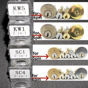 1pc Lishi 2 in 1 도구 SS001 pro KW1 KW5 SC1 SC4 M1/MS2 홈 도어 민간 잠금 장치 용