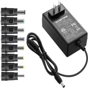 카도 전원 어댑터 12V-2A 1.5A 1.25A 1A AC/DC 코드 5.5x2.1mm Sceptre 모니터 에코 스마트 스피커 및