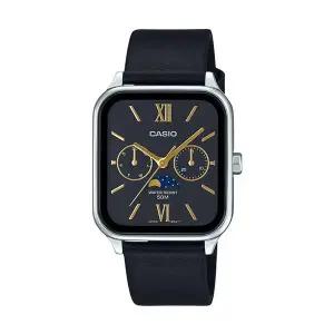카시오 MTP-M305L-1A2 공용 문페이즈 스퀘어 아날로그 가죽 손목 시계
