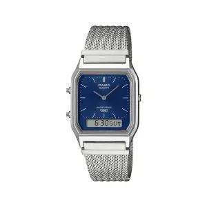 카시오 AQ-230EM-2A 빈티지 스퀘어 레트로 공용 메탈 시계