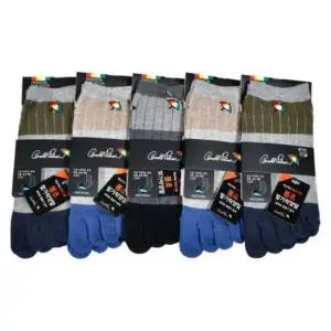 [패션] 국내생산 남성 골지 발가락 봉조 양말 5족