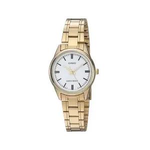 카시오 LTP-V005G-7A 클래식 라운드 금장 아날로그 여성 메탈 시계