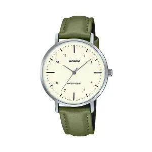 카시오 LTP-VT03L-3B 라운드 여성 가죽 아날로그 시계