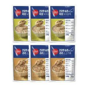 (e)CJ 햇반 라이스플랜 파로녹두닭죽 420g x3개 + 귀리소고기죽 420g x3개
