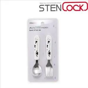 휴대용 이유식 스푼 포크 세트 아기 아동 스푼 포크 세트