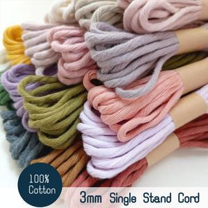 노끈 스크랩 번들 팩 3mm 싱글 트위스트 마크라메 코드 잔여 부분 스트링 코튼 다발