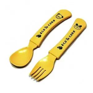 [골드스마일]옥수수 휴대용 주니어 스푼포크1세트 어린이집 유치원