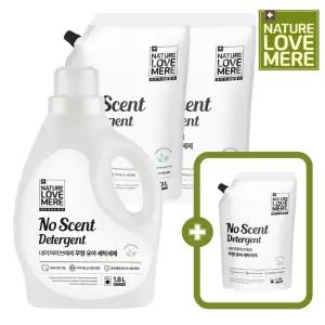 네이쳐러브메레 안심 신생아 무향세탁세제 1800ml 용기형 1개 + 1300ml 리필형 2개 [GIFT] 1300ml 리필 1개