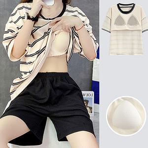 쉬블림로브 (반팔+}반바지)여성 홈웨어 캡내장 잠옷 세트 GWD0543