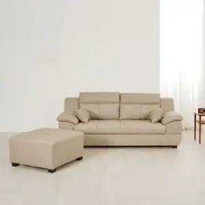 [착불] 테라 천연면피가죽 3인 소파+스툴 DF908960