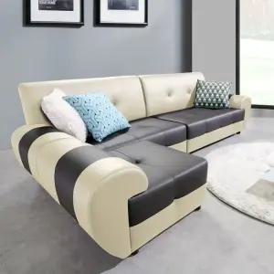 서광퍼니처 레아 4인소파 카우치형스툴 세트