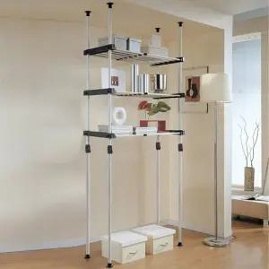 왕자 더블기둥3단조절선반_원터치_529-4_행거