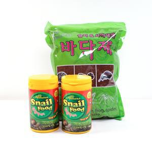 프리미엄 달팽이 먹이 사료 밥 백와 애완달팽이 키우기 [비타민+칼슘강화 영양제]