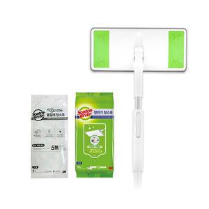 3M 올터치 막대걸레 대형+정전기 청소포10매+물걸레 1매/ 청소용 다용도 밀대