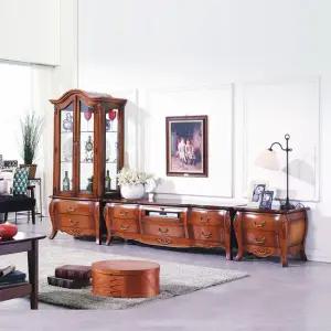 [퍼니프랑] 수입 유럽형 빈티지 엔틱가구 TR 08 엔틱 컬러 TV 드레스 거실장 세트