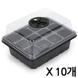 세인화분 모종 트레이 12구 10P - 모종판 포트 잎꽂이 화분 세트 육묘 하우스 모종박스 씨앗 발아기 발아