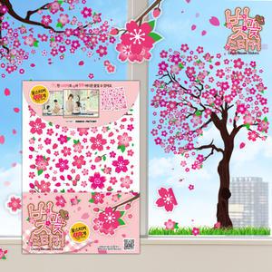 신우 벚꽃 스티커 꽃 나무 잔디 약 608개 엄마표 미술놀이 유리 창문 데코 꾸미기