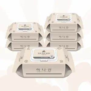 [너만아는잡화점]도톰한 고급 하나린 물티슈 80매 캡형 x 6개 / 아기 안전한 일회용 티슈