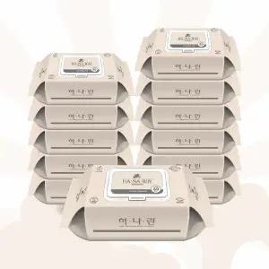 [너만아는잡화점]도톰한 고급 하나린 물티슈 80매 캡형 x 12개 / 아기 안전한 일회용 티슈