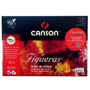 [열린화방]CANSON 캔버스 페이퍼 패드 290g 10매(24x33cm)/Lineen Canvas재질/종이패드/오일/아크릴/유화