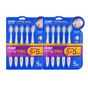 2080 오리지날 칫솔 탄력모 5+5(10입) x2개(총20입)