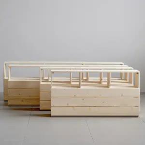 장인가구 감성 원목 침대 수납헤드Q