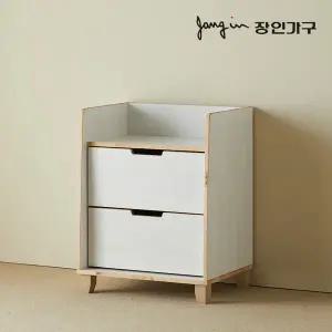 장인가구 원더 미니 원목 2단 서랍장 침대 협탁 600