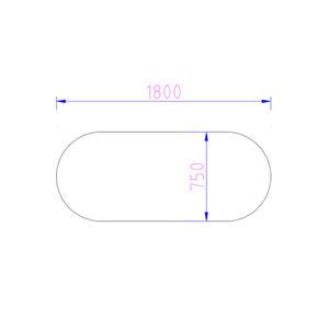 국산 무수축 항균 방수 한샘 포레 컴포트 6인 1800 타원형 반투명 투명매트 식탁보 테이블매트