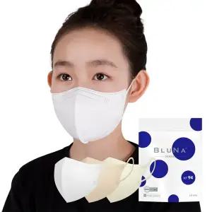 블루나 숨편한 KF94 2D 50매 소형 황사방역 컬러마스크 새부리형