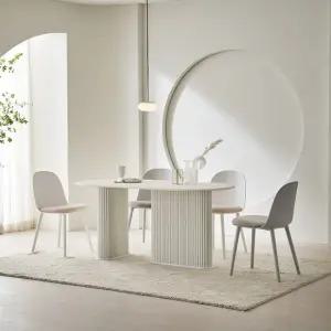 이즈 올리브 1600 타원형 템바보드 4인의자 식탁 IFO260