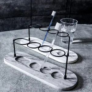 10초흡수 마블포인트 규조토 칫솔꽂이 치약거치대 양치용품 정리 컬러2종