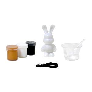 푸어링아트 토끼 키링 만들기 세트 - 럭셔리 세트 / 플루이드 아트 곰돌이 곰 버니 인형 피규어 브릭 베어 아크릴 물감 DIY 꾸미기 만들기 선물