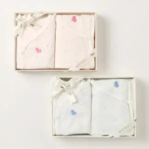 [롯데백화점]에뜨와 2종1택도트배내저고리&속싸보SET 07T3170 /출산,신생아축하선물,쌍둥이,속싸개