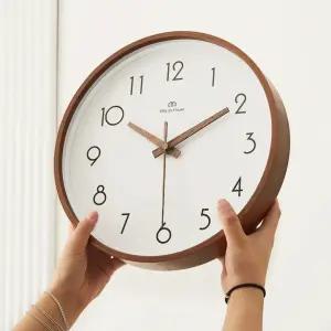 네츄럴 원목 우드 모던 인테리어 집들이 무소음 거실 사무실 벽시계