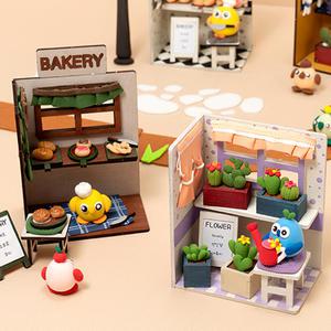 [오피스스쿨] 민화샵 미니어쳐 만들기 베이커리 / 선인장 (2종 택1) diy 상점만들기 가게만들기 클레이 미니어처