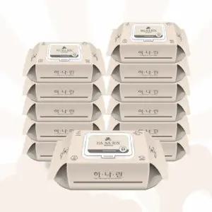 도톰한 고급 하나린 물티슈 80매 캡형 x 12개 / 아기 안전한 일회용 ...