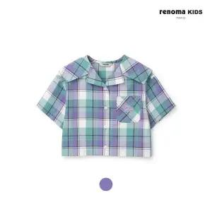 [보리보리/레노마 키즈]여아퍼플체크크롭셔츠(R2422B360_15)