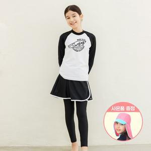 [베이직엘르] 여아동 나그랑 래쉬가드 레이어드 워터레깅스 세트 BEG-X604K+BEG-X607K